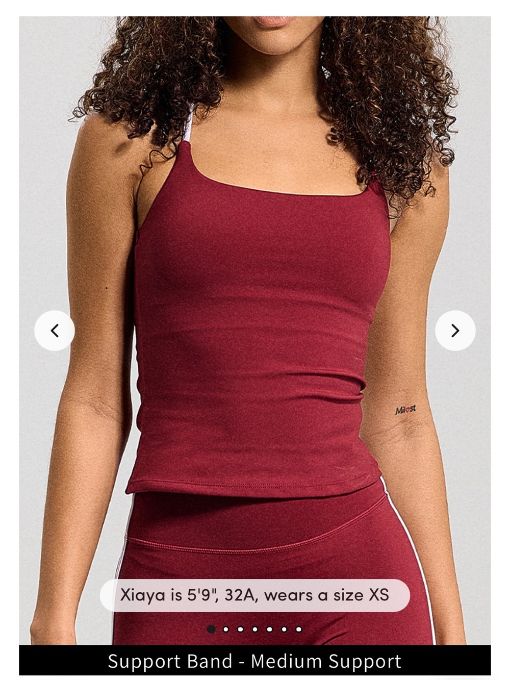 Klassy Network Burgundy Square-Neck Camisole